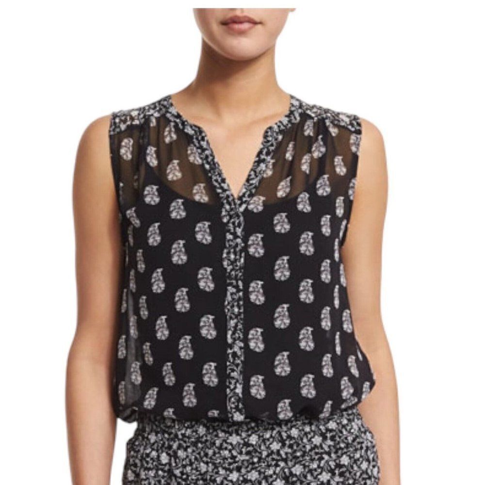 Joie Finnegan Silk‎ Sleeveless Blouse Tank Top Printed Women’s Size XS Floral